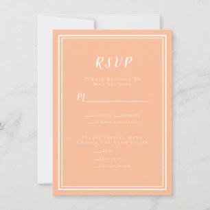 Cartes de réponse de menu de RSVP moderne pour mar