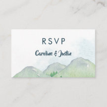 Cartes de réponse de petit mariage dans les Montag