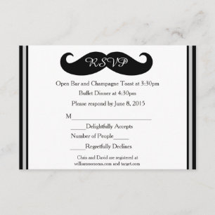 Cartes de réponse des Mariages gays de Mustache