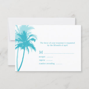 Cartes de réponse des Mariages tropicaux Palm Tree