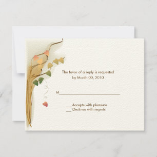 Cartes de réponse d'invitation de mariage d'automn