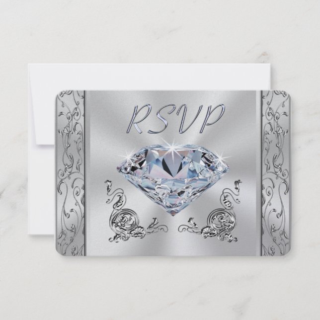 Cartes de réponse du 60e anniversaire avec envelop (Devant)