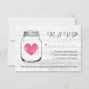 Cartes de réponse du mariage campagnard RSVP en bo