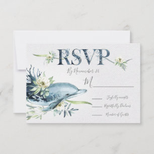 Cartes de réponse du Mariage de dauphin tropical d