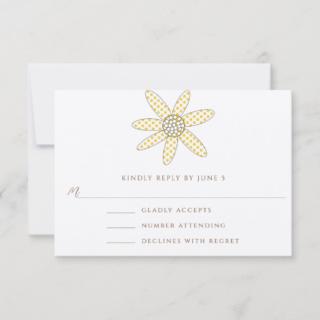 Cartes de réponse du Mariage de l'arbre des fleurs (Devant)