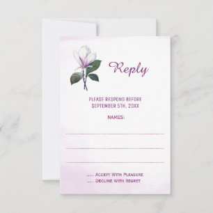 Cartes de réponse du Mariage Magnolia