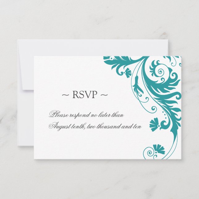 Cartes de réponse Elegant Mariage essence (Devant)