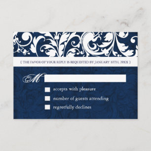 Cartes de réponse élégantes pour mariage d'hiver -