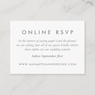 Cartes de réponse en ligne pour mariage avec annea