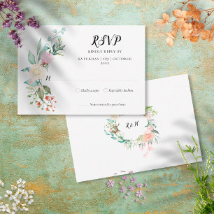 Cartes de réponse Floral de Roses de Bois