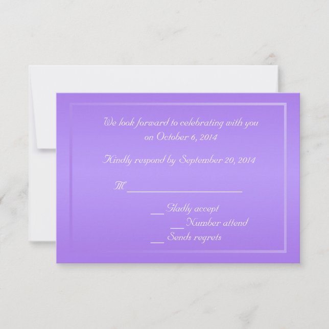 Cartes de réponse florales d'azalée violette (Devant)