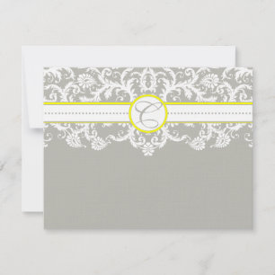 Cartes de réponse jaune et gris