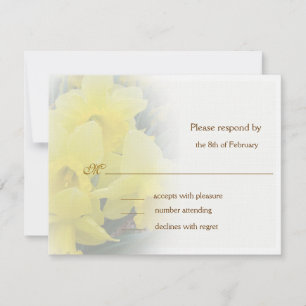 Cartes de réponse Jonquille
