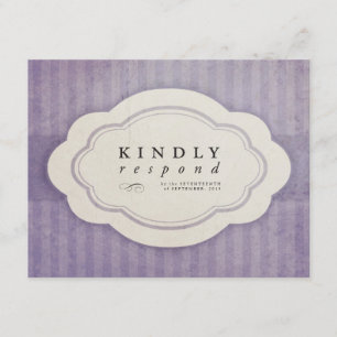 Cartes de réponse Lilac Charme vintage