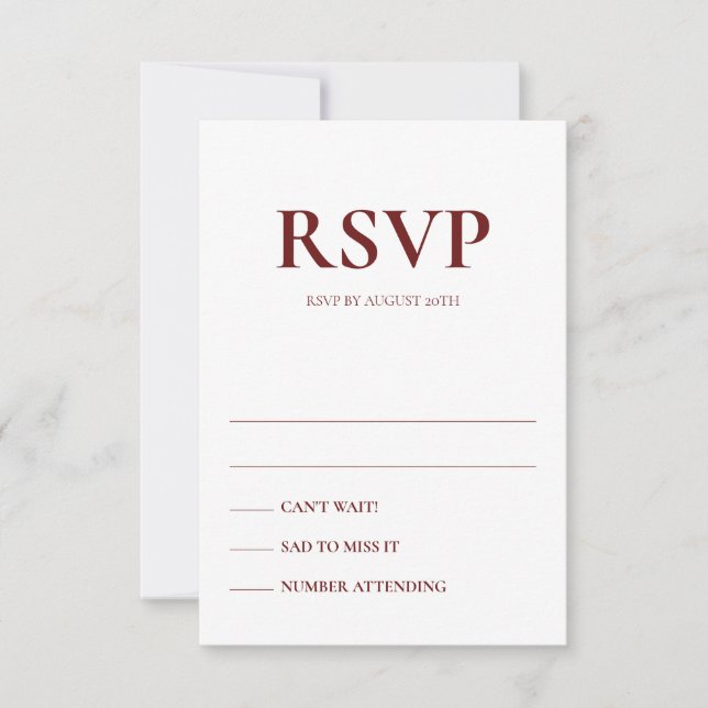 Cartes de réponse Mariage Art Déco Accents (Devant)