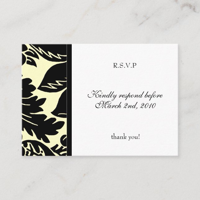 Cartes de réponse mariage | D6 (Devant)
