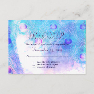Cartes de réponse Peacock Abstrait, Aquarelle