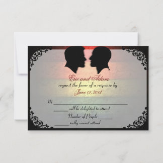 Cartes de réponse personnalisées pour mariage gay