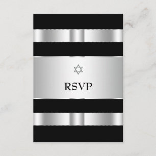 Cartes de réponse pour Bar Mitzvah avec Étoile de