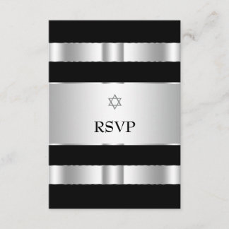 Cartes de réponse pour Bar Mitzvah avec Étoile de