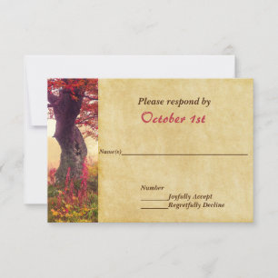 Cartes de réponse pour invitation de mariage aux f