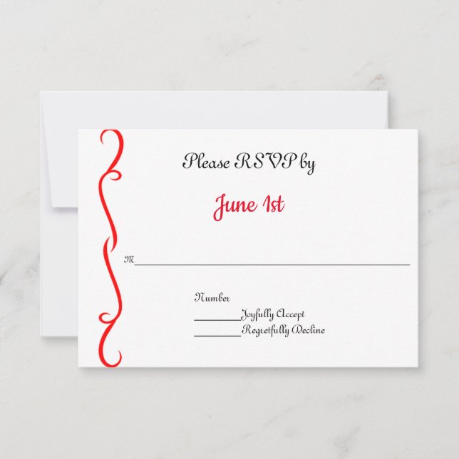 Cartes de réponse pour invitations de mariage sur  (Devant)