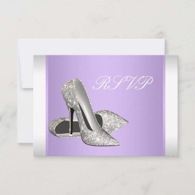 Cartes de réponse pour la soirée des escarpins lav (Devant)