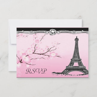Cartes de réponse pour mariage à la Tour Eiffel pa