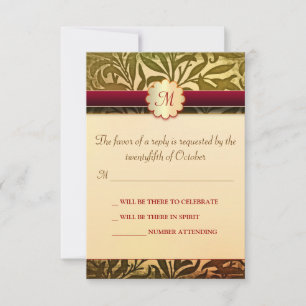 cartes de réponse pour mariage d'automne