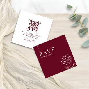 Cartes de réponse QR Code élégantes pour mariage e