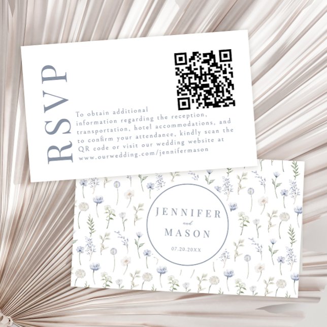 Cartes de réponse QR code pour mariage au jardin d (Créateur téléchargé)