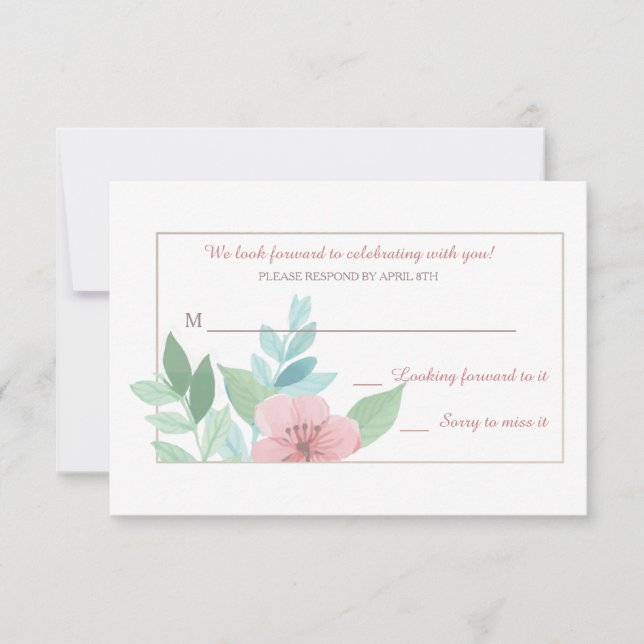 Cartes de réponse Romance de printemps (Devant)