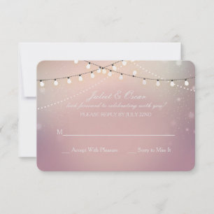 Cartes de réponse Romantic Strung Lights