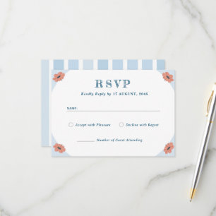 Cartes de réponse RSVP Beautifil Retro Floral Weda