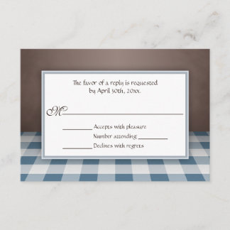 Cartes de réponse RSVP Brown