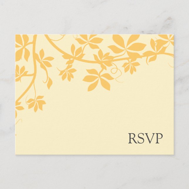 Cartes De Réponse RSVP En Or Et Jaune (Devant)