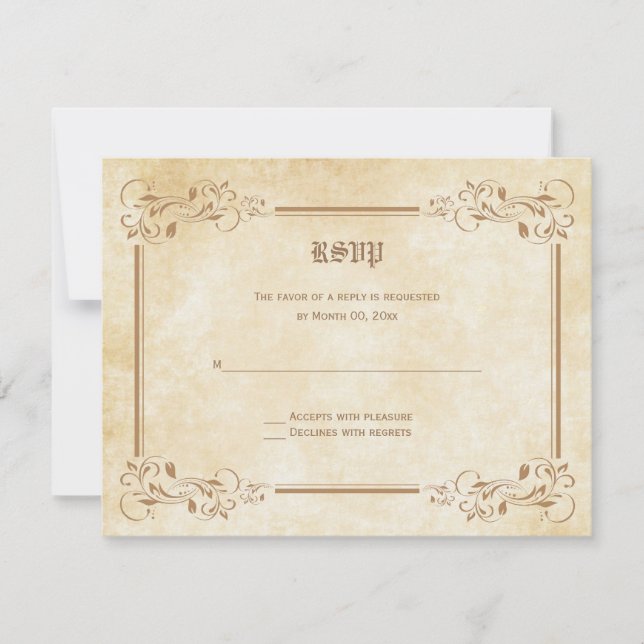 Cartes de réponse RSVP Fairytale (Devant)