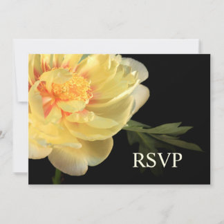 Cartes de réponse RSVP Fleurs Jaunes Invitations d
