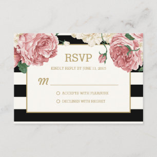 Cartes de réponse RSVP/Mariage