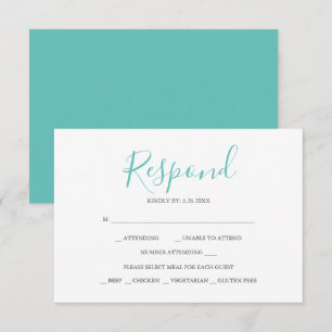 Cartes de réponse RSVP neutres