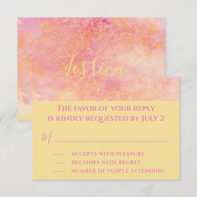Cartes de réponse RSVP pour Bar et Bat Mitzvah ave (Devant / Derrière)