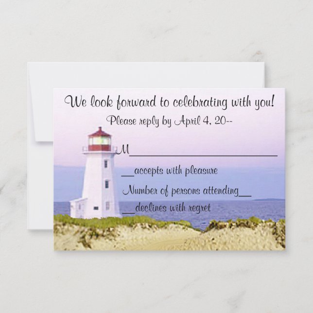 Cartes de réponse RSVP pour faire-part de mariage  (Devant)