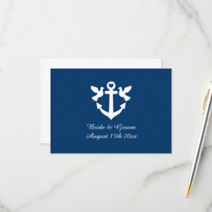 Cartes de réponse RSVP pour mariage à thème nautiq