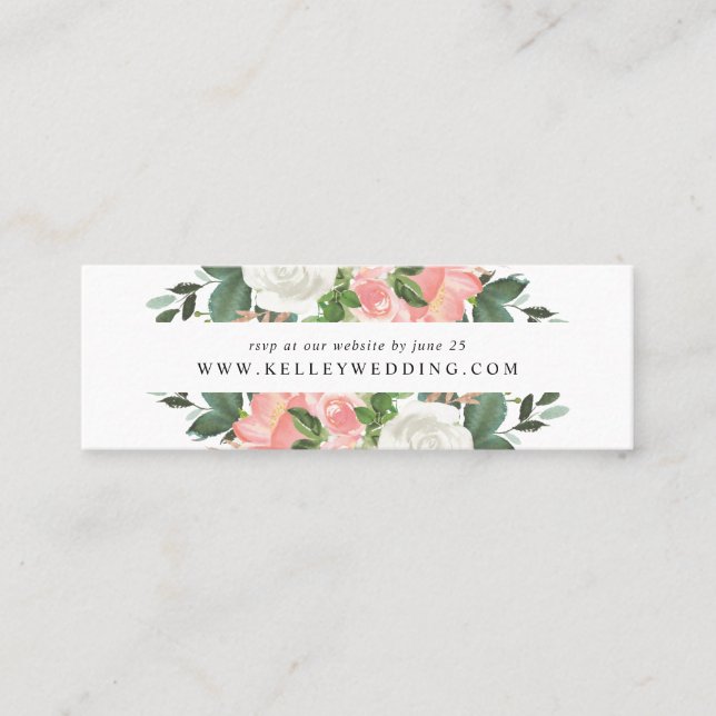 Cartes de réponse RSVP pour site web de mariage |  (Devant)