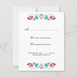 Cartes de réponse RSVP / Réponse avec Florales et