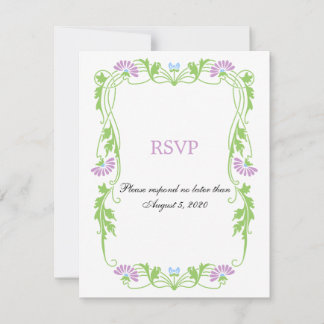 Cartes de réponse RSVP / Réponse Florales et Tourb