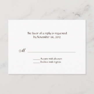 Cartes de réponse texte Brown toutes les occasions