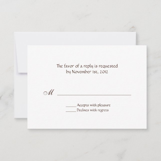 Cartes de réponse texte Brown toutes les occasions (Devant)