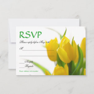 Cartes de réponse - Tulipes Jaunes