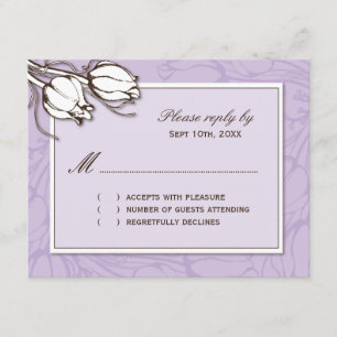 Cartes- de réponse vintages de tulipes